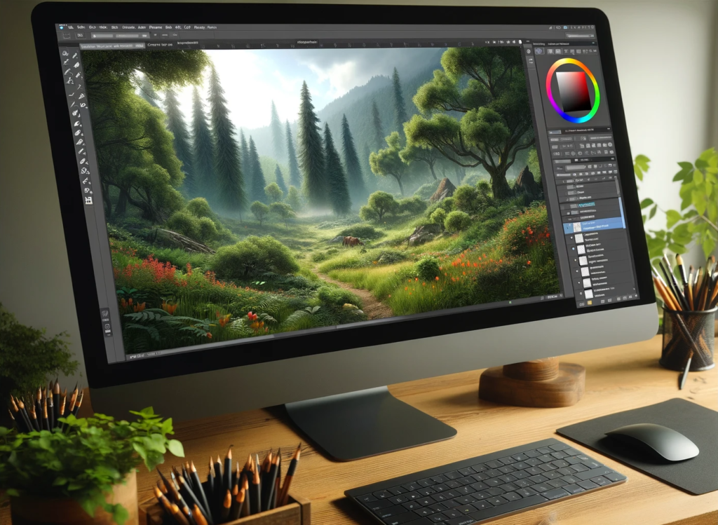 an environment design software interface for game development